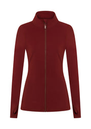 Lorna Jane Amy Thermal Active Zip Through Jacket - Dark Ruby