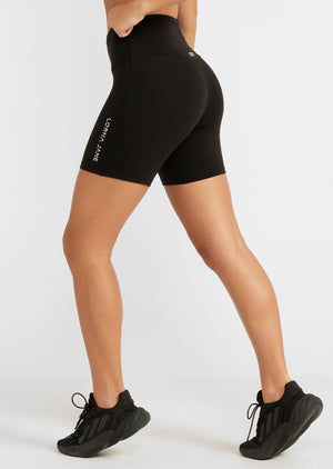 Lorna Jane Lotus No Chafe 16cm Bike Shorts - Black
