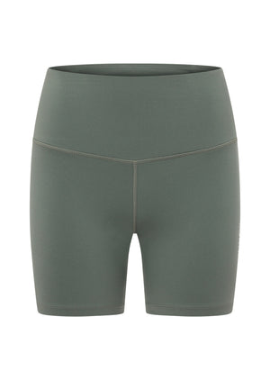 Lorna Jane Lotus No Chafe 16cm Bike Shorts - Dark Matcha