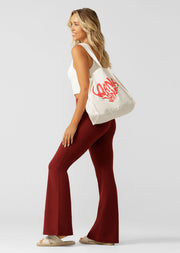 Lorna Jane Lotus Flared Leggings - Sepia