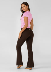 Lorna Jane Lotus Flared Leggings - Volcano