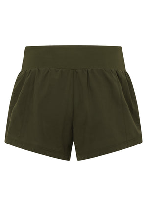Lorna Jane Amy Stretch & Stride Pocket Run Shorts - Luxury Green