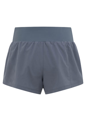 Lorna Jane Amy Stretch & Stride Pocket Run Shorts - Powder Grey
