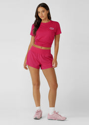 Lorna Jane Amy Stretch & Stride Pocket Run Shorts - Raspberry