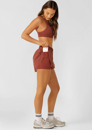 Lorna Jane Lightspeed Phone Pocket Run Shorts - Spice