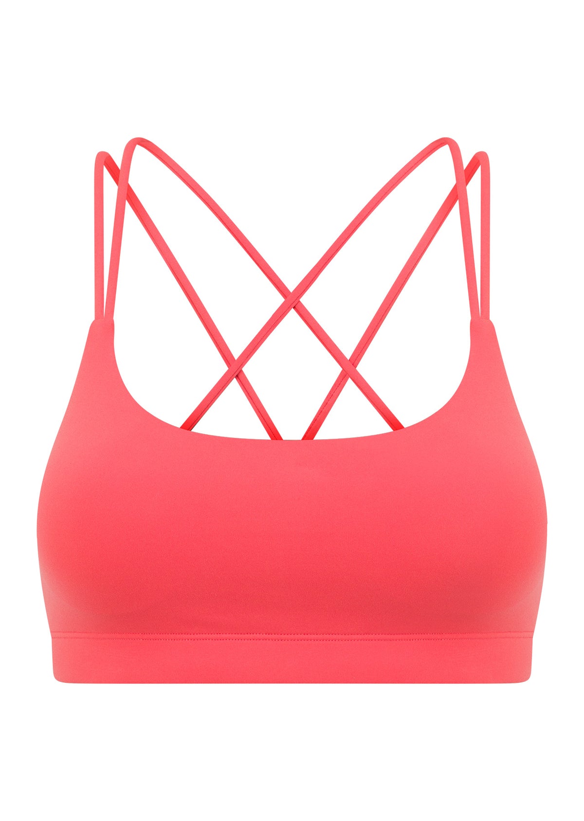 Lorna Jane Lotus Cropped Sports Bra - Guava Glow