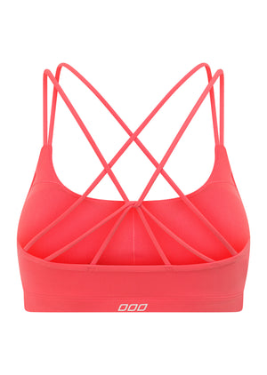 Lorna Jane Lotus Cropped Sports Bra - Guava Glow