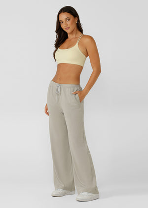 Lorna Jane Lotus Cropped Sports Bra - Lemon Cream