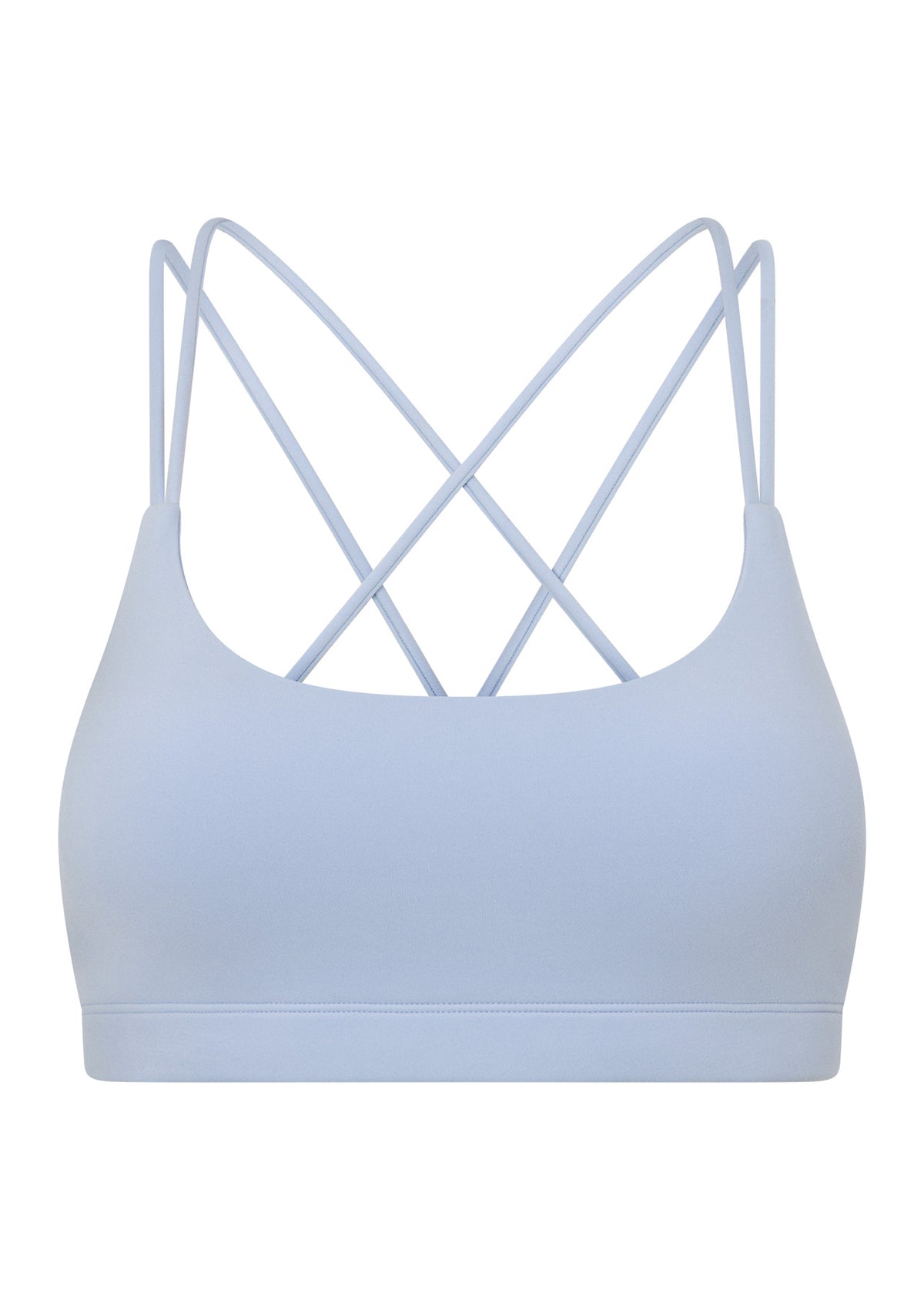 Lorna Jane Lotus Cropped Sports Bra - Oxford Blue