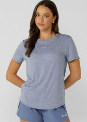 Lorna Jane Amy Dynamic Active T-Shirt - Light Misty Blue Marl
