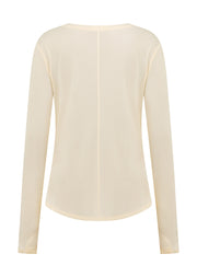Lorna Jane Amy Dynamic Active Long Sleeve Top - Cream