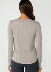 Lorna Jane Amy Dynamic Active Long Sleeve Top - Grey Marl