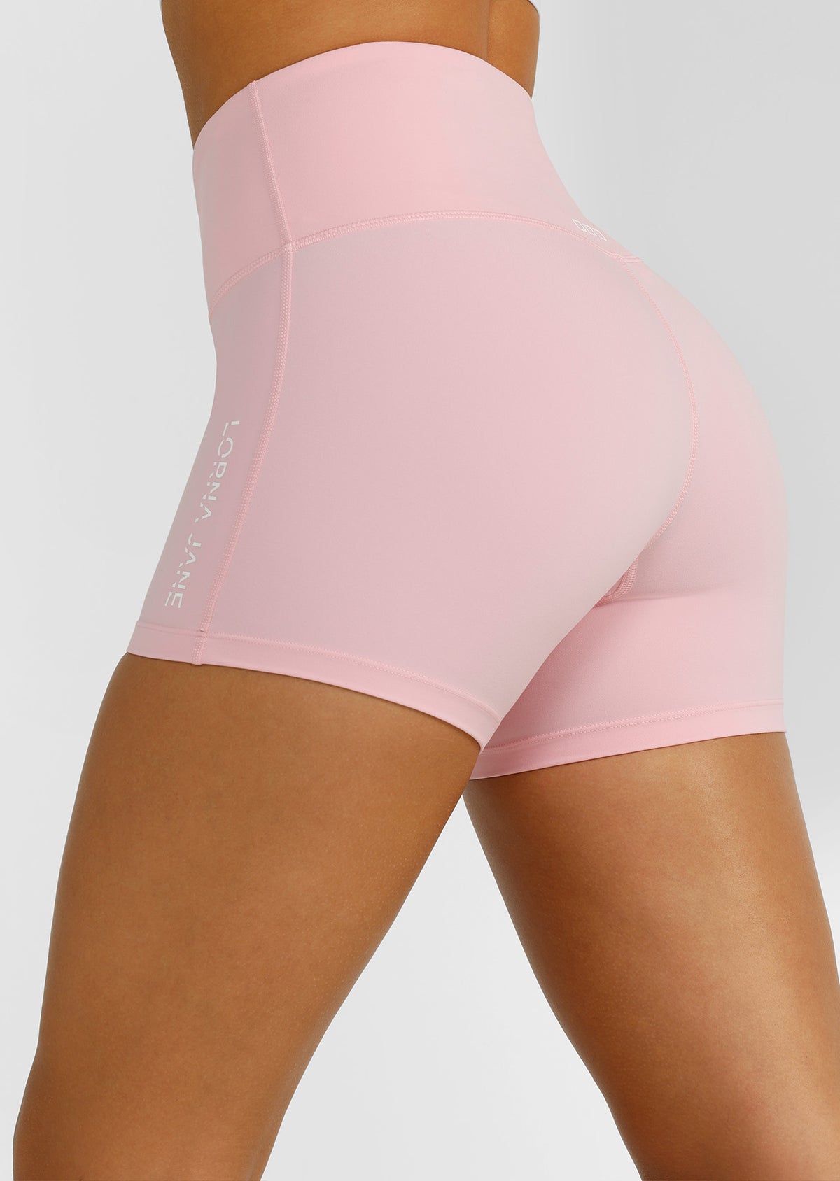 Lorna Jane Lotus No Chafe 12cm Bike Shorts - Cotton Candy
