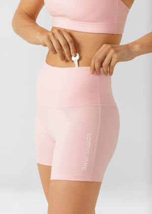 Lorna Jane Lotus No Chafe 12cm Bike Shorts - Cotton Candy