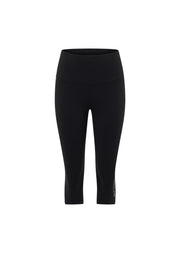 Lorna Jane Lotus No Chafe Phone Pocket 3/4 Leggings - Recycled Black
