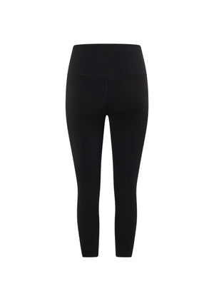 Lorna Jane Lotus No Chafe Phone Pocket 7/8 Leggings - Recycled Black
