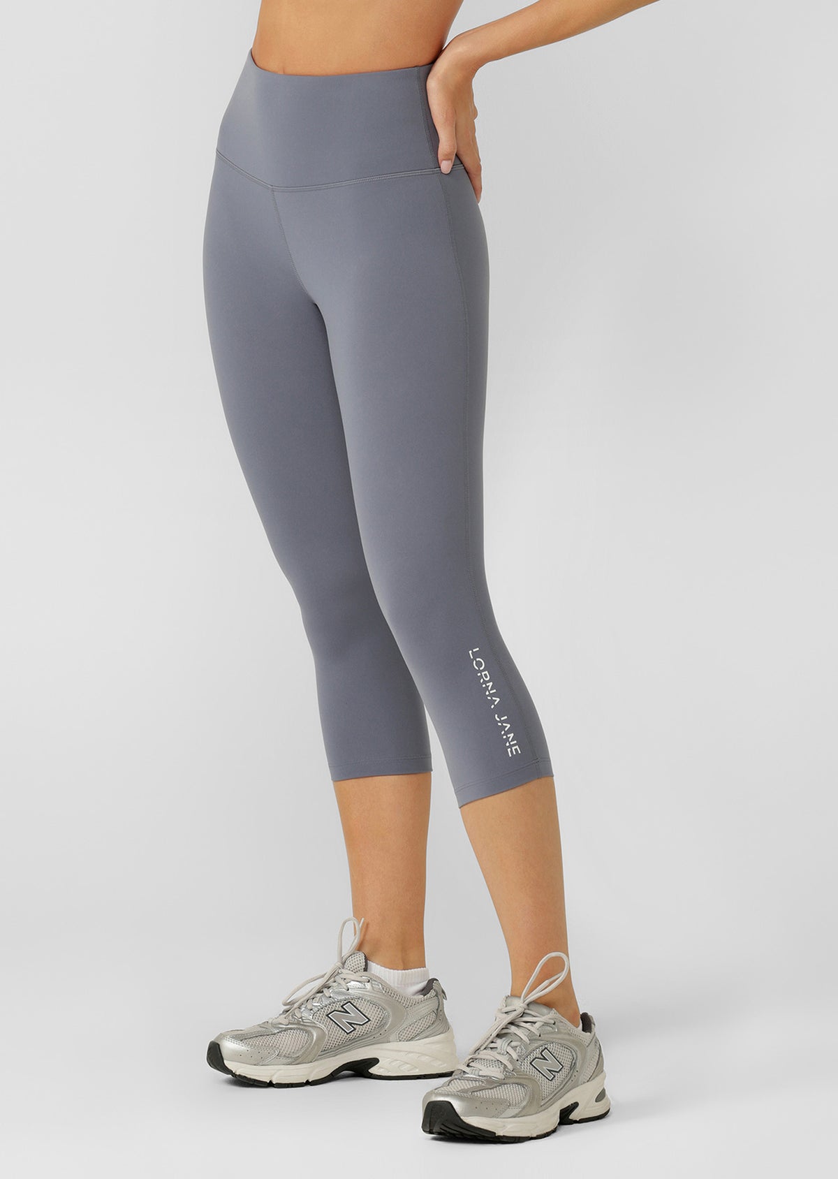 Lorna Jane Lotus No Chafe Phone Pocket 7/8 Leggings - Shadow