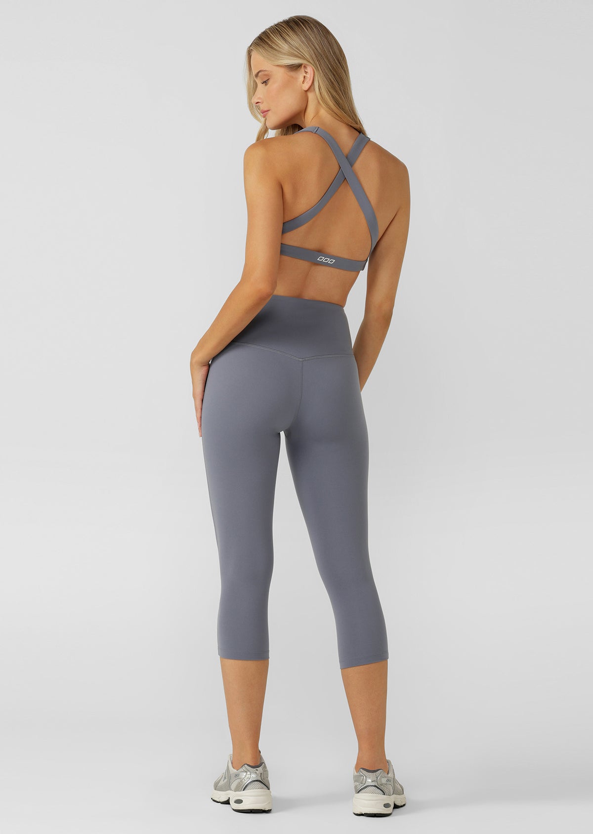 Lorna Jane Lotus No Chafe Phone Pocket 7/8 Leggings - Shadow