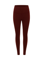 Lorna Jane Lotus No Chafe Phone Pocket Full Length Leggings - Dark Ruby