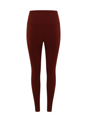 Lorna Jane Lotus No Chafe Phone Pocket Full Length Leggings - Dark Ruby