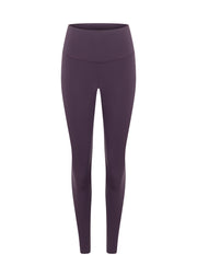 Lorna Jane Lotus No Chafe Phone Pocket Full Length Leggings - Midnight Plum
