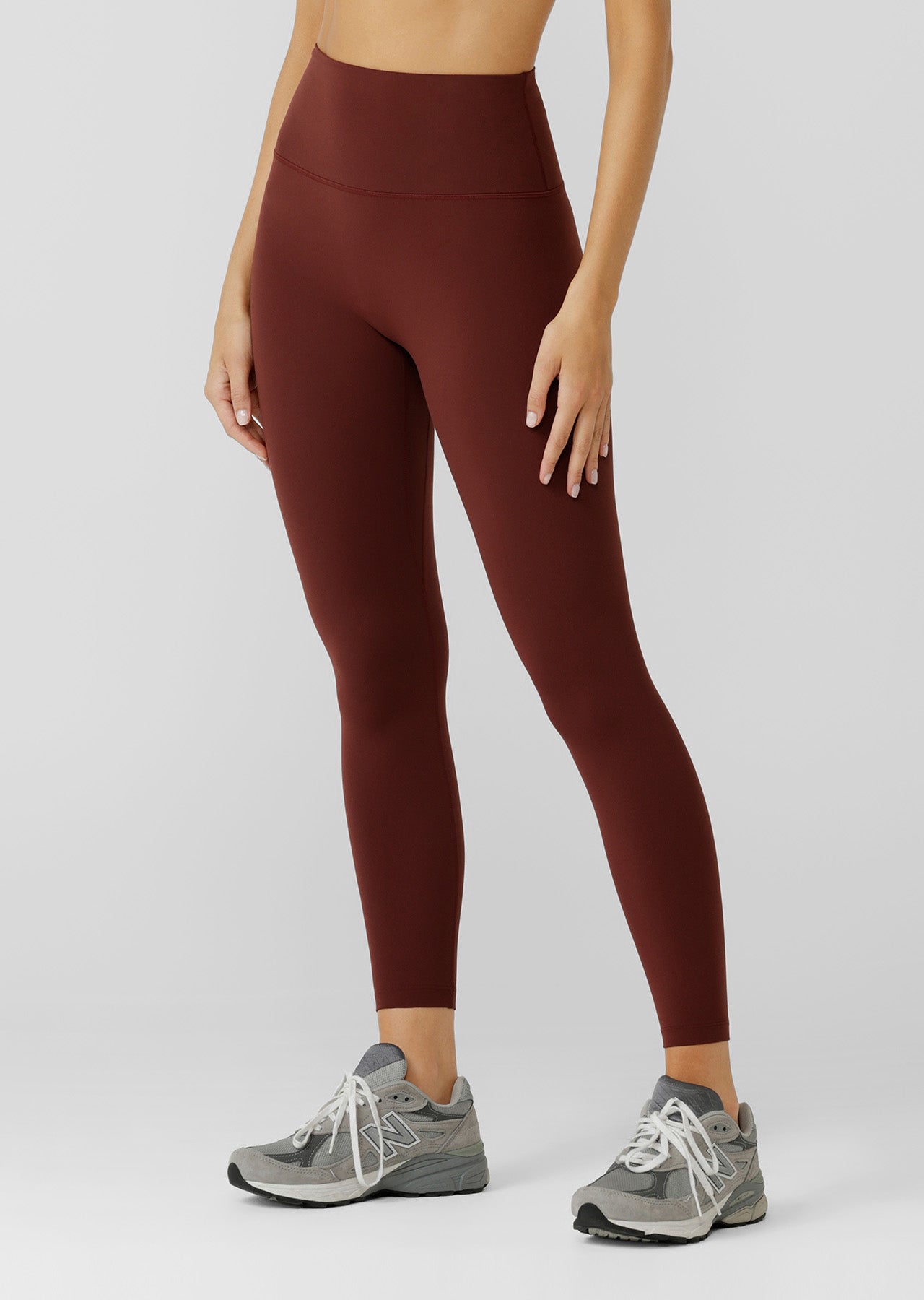 Lorna Jane Liberty Ankle Biter Leggings - Cool Brown