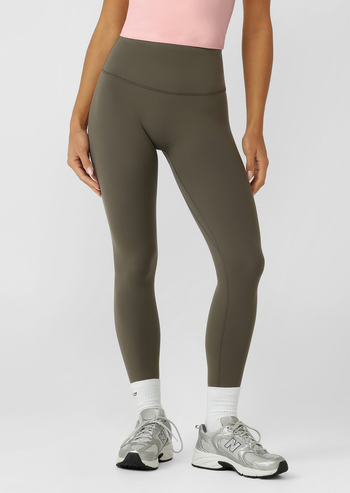 Lorna Jane Liberty Ankle Biter Leggings - Dark Khaki Haze