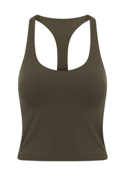 Lorna Jane Liberty Bra Tank Combo - Dark Khaki Haze