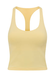 Lorna Jane Liberty Bra Tank Combo - Lemon Cream