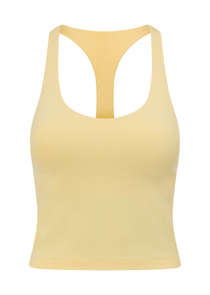Lorna Jane Liberty Bra Tank Combo - Lemon Cream