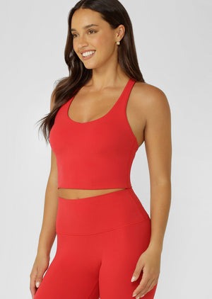 Lorna Jane Liberty Bra Tank Combo - Rose Red