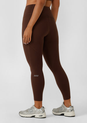 Lorna Jane Amy No Chafe Phone Pocket Full Length Leggings - Espresso