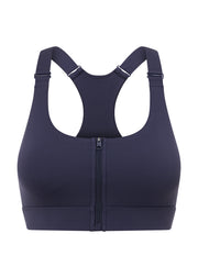 Lorna Jane Easy Zip On Max Support Sports Bra - Ash Blue