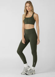 Lorna Jane Easy Zip On Max Support Sports Bra - Luxury Green