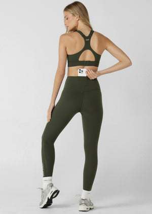 Lorna Jane Easy Zip On Max Support Sports Bra - Luxury Green