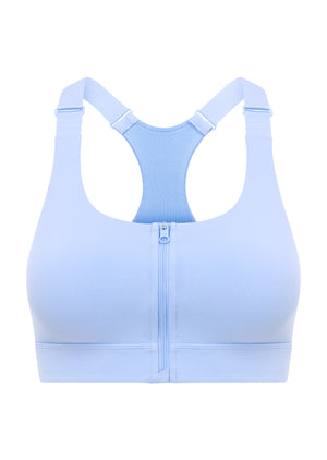 Lorna Jane Easy Zip On Max Support Sports Bra - Oxford Blue