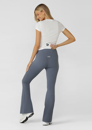 Lorna Jane Lotus Thermal Flared Leggings - Shadow
