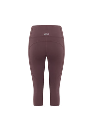 Lorna Jane Amy No Ride Phone Pocket 3/4 Leggings - Amethyst Shadow