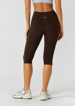Lorna Jane Amy No Ride Phone Pocket 3/4 Leggings - Volcano