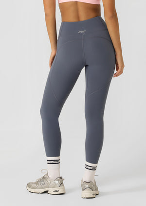 Lorna Jane Amy No Ride Phone Pocket Full Length Leggings - Dark Powder Grey
