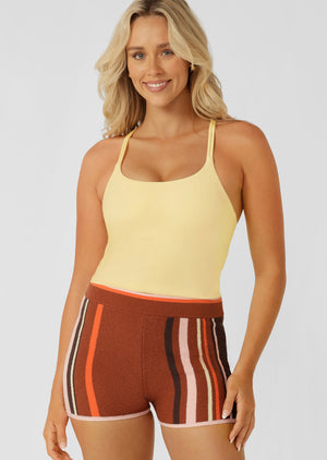 Lorna Jane Lotus Bra Tank Combo - Lemon Cream