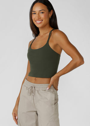Lorna Jane Lotus Bra Tank Combo - Luxury Green