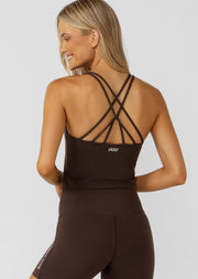 Lorna Jane Lotus Bra Tank Combo - Volcano