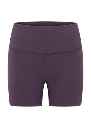 Lorna Jane Lotus No Chafe Phone Pocket 14cm Bike Shorts - Midnight Plum