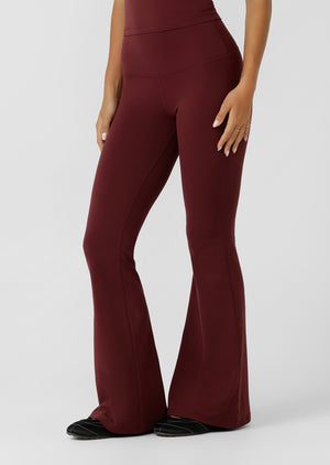 Lorna Jane Liberty Flared Leggings - Dark Ruby