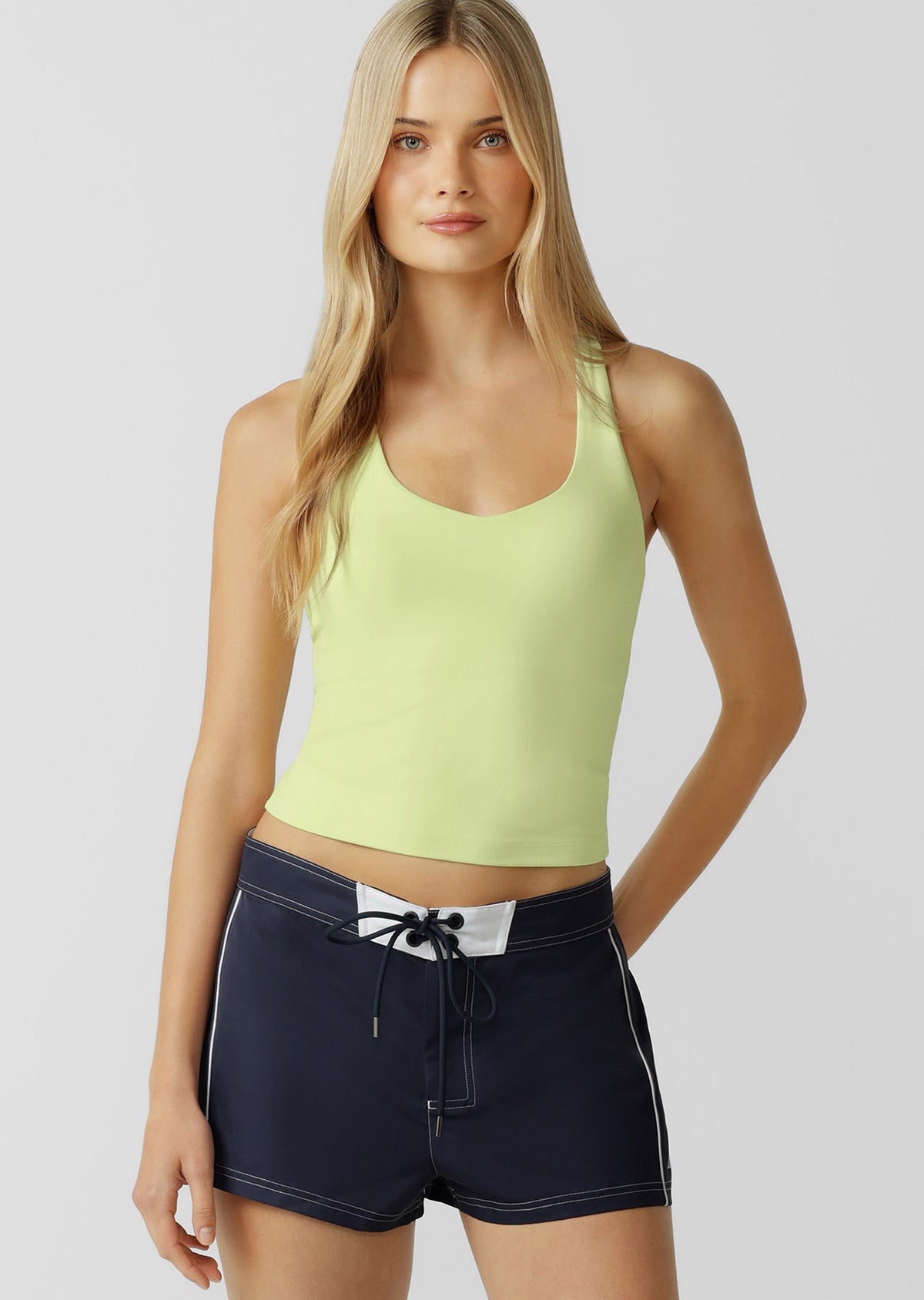Lorna Jane Liberty Full Length Bra Tank Combo - Lime Cordial