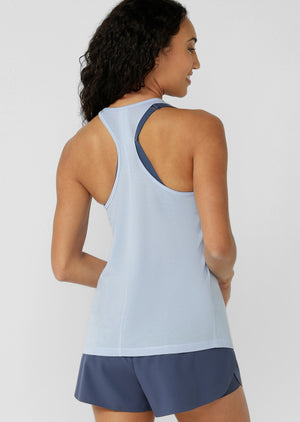 Lorna Jane Lotus Slouchy Tank - Light Moontide