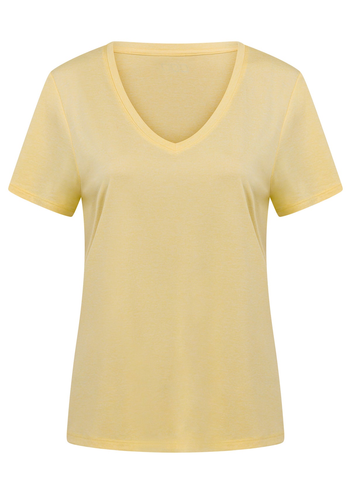 Lorna Jane Amy Dynamic Active V-Neck T-Shirt - Lemon Cream