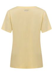 Lorna Jane Amy Dynamic Active V-Neck T-Shirt - Lemon Cream