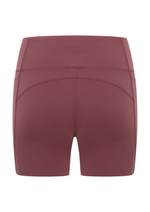 Lorna Jane Amy No Chafe Phone Pocket 14cm Bike Shorts - Dark Rose Blush